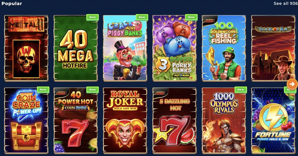 wazamba popular games